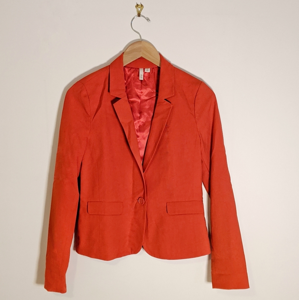 Frenchi Orange Coral Peach Blazer Jacket